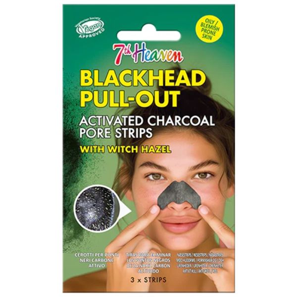 7th Heaven Bandes Nettoyantes pour les Pores au Charbon 3 Bandes – Éliminent les points noirs