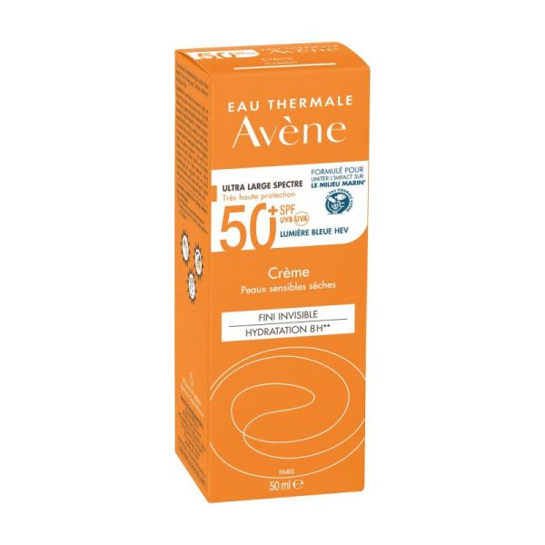 Avène Crème Solaire SPF 50+ - 50ml - Protection et confort pour peaux sèches