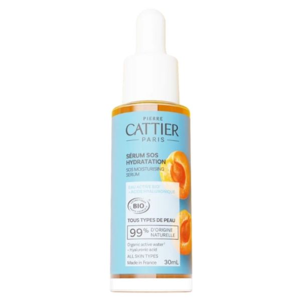 Cattier Sérum SOS Hydratation Soin Visage 30 ml - Booster d'hydratation et soin désaltérant