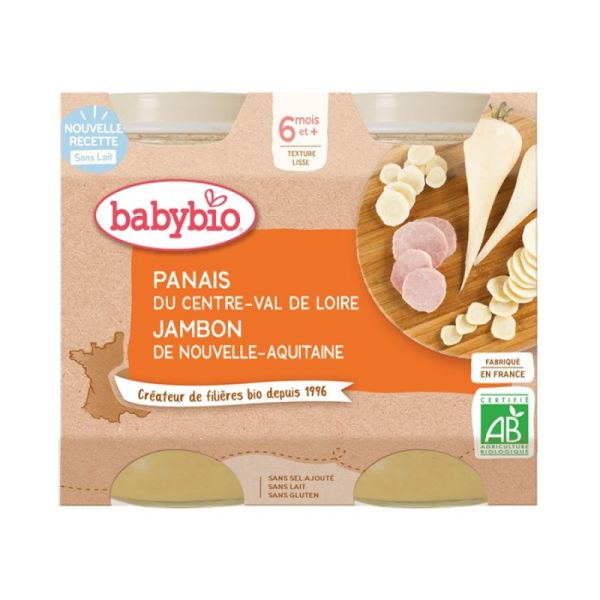 Babybio Petit Pot Panais Jambon 6 mois - 2 x 200g