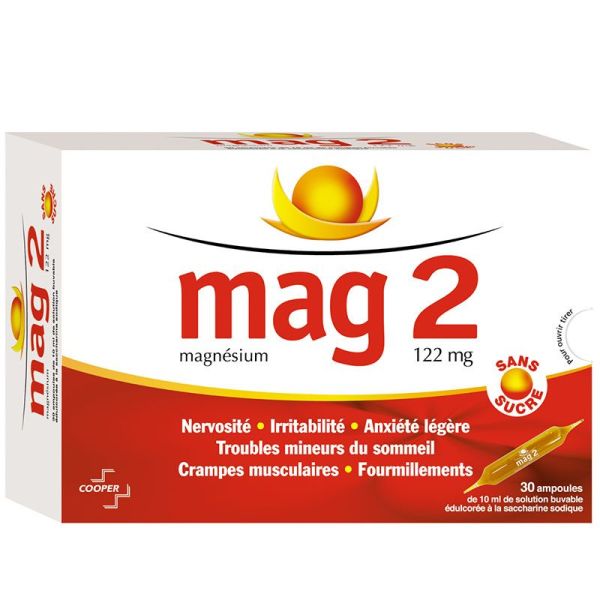 Mag 2 Solution Buvable - 30 ampoules
