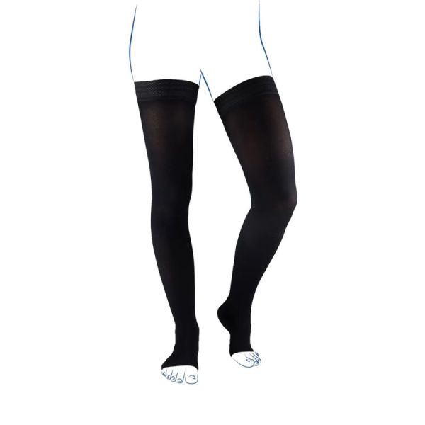 Thuasne Venoflex Élégance C3 Bas-Cuisses de Contention Pieds Ouverts Long – Compression et confort