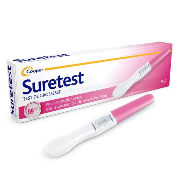 Suretest Test de Grossesse 1 test - Simple, Rapide & Fiable