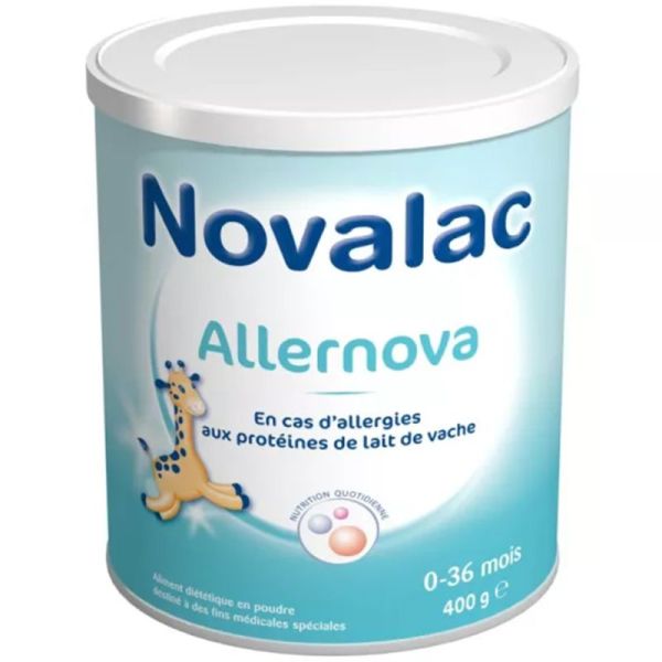 Novalac Allernova Lait Infantile - 0 à 36 mois - 400g - En cas d’allergie aux protéines de lait de vache