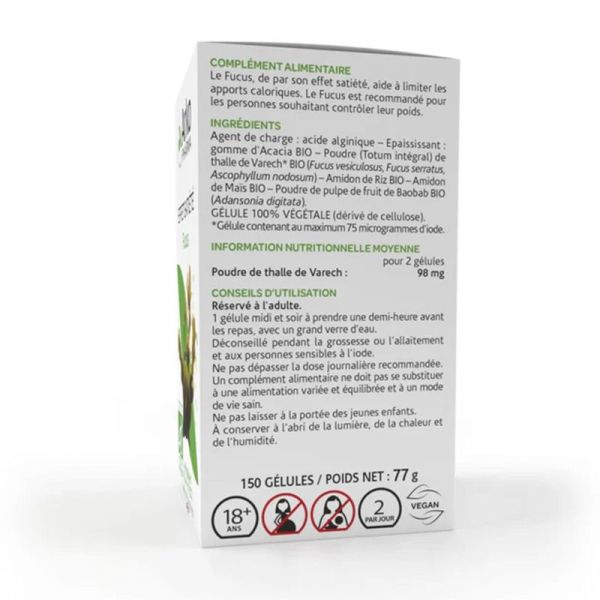 Arkopharma Arkogélules Fucus Bio 150 gélules - Effet de satiété