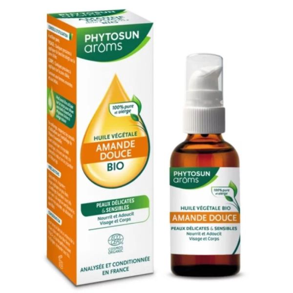 Phytosun Arôms Huile Végétale d'Amande Douce Bio 50 ml