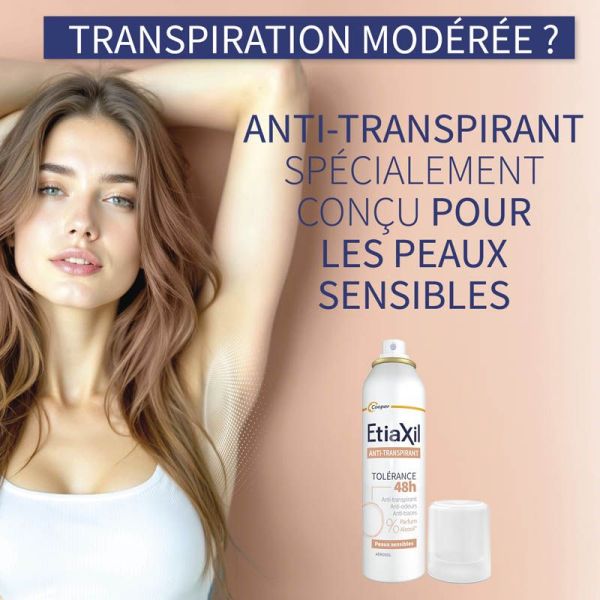 Etiaxil Anti-Transpirant Tolérance Spray 48H - Lot de 2 x 150ml
