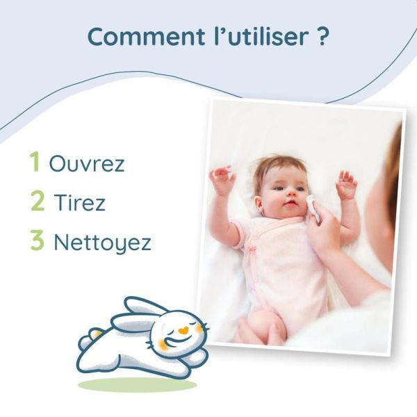 Babysoin Lingettes À l'Eau Bio Bébé - 4 x 60 Lingettes - Nettoyage doux dès la naissance