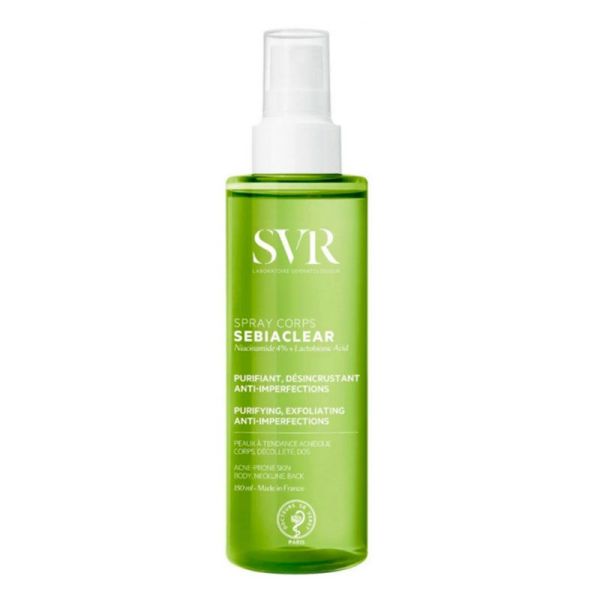 SVR Sebiaclear Spray Corps - Réduit Boutons, Sébum et Points Noirs - 150 ml