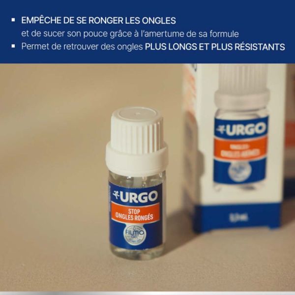 Urgo Filmogel Stop Ongles Rongés - Vernis Amer et Invisible - 9 ml
