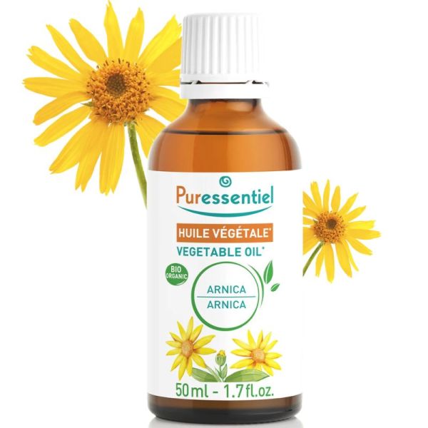 Puressentiel Huile Végétale Arnica Bio 50 ml – Soulage les tensions musculaires et favorise la récupération