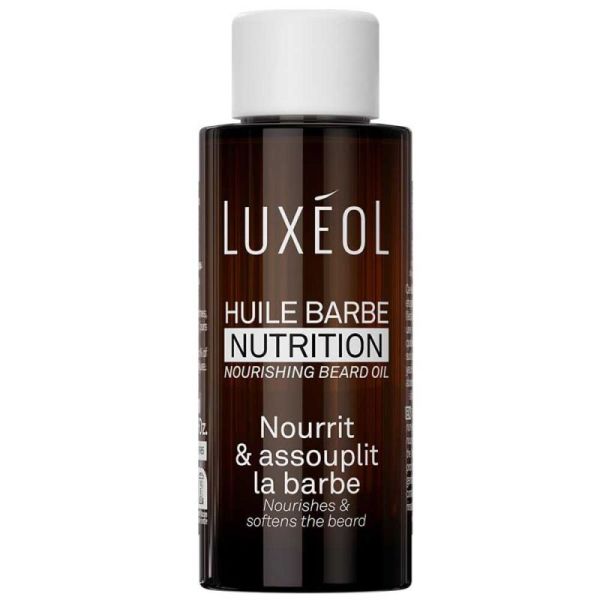 Luxéol Huile Barbe Nutrition - 50ml - Nourrit & assouplit la barbe