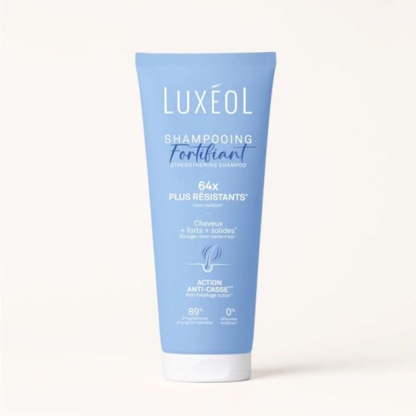 Luxéol Shampooing Fortifiant Tube 200 ml - Nettoie en douceur, fortifie la fibre capillaire et apporte vitalité et brillance aux cheveux fatigués