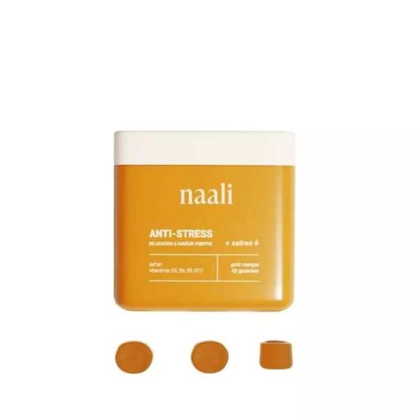 Naali Gummies Anti-Stress & Anxiété au Safran - 42 Gummies Mangue