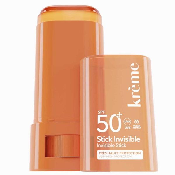 Krème Stick Solaire SPF 50+ Invisible 19g - Visage et zones sensibles, très haute protection
