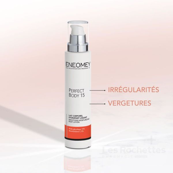 Eneomey Perfect Body 15 Lait corporel hydratant 150 ml - Fluide Hydratant Lissant Corrige la Peau De Croco