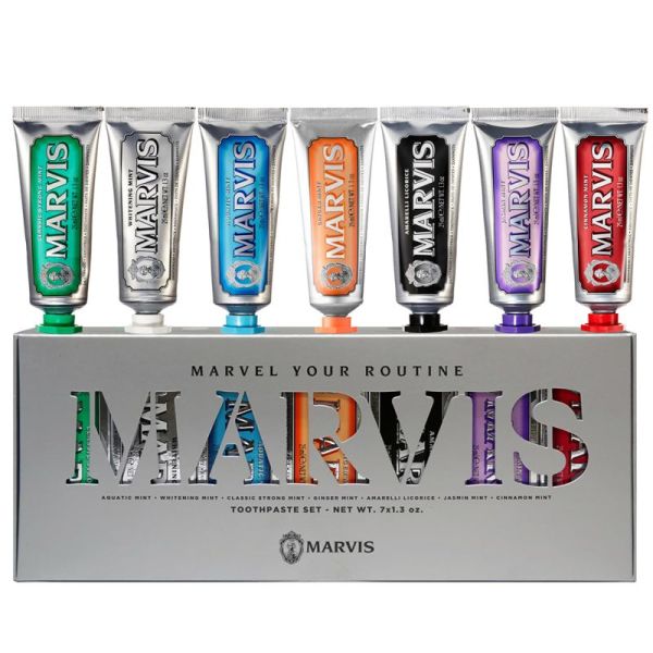 Marvis Boite Luxe 7 Tubes de Dentifrices 25ml – Coffret découverte