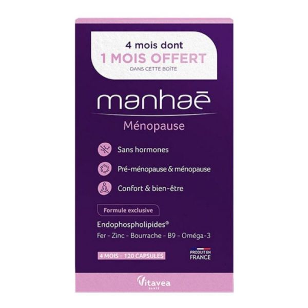 Manhaé Ménopause 90 capsules 30 capsules Offertes