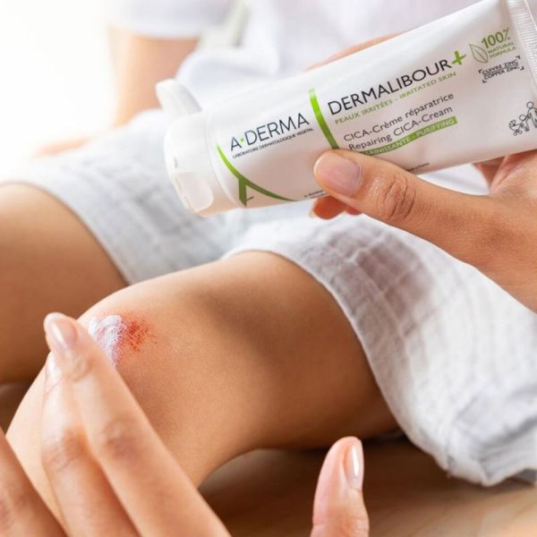 A-DERMA Dermalibour+ CICA-Crème Réparatrice Assainissante 100 ml - Soin Familial