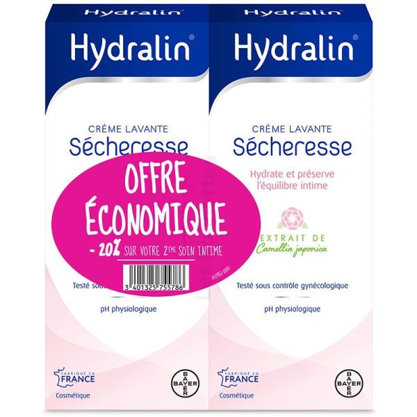 Hydralin Soin Lavant Intime Sécheresse - Lot 2 x 200 ml – Hydratation & Confort