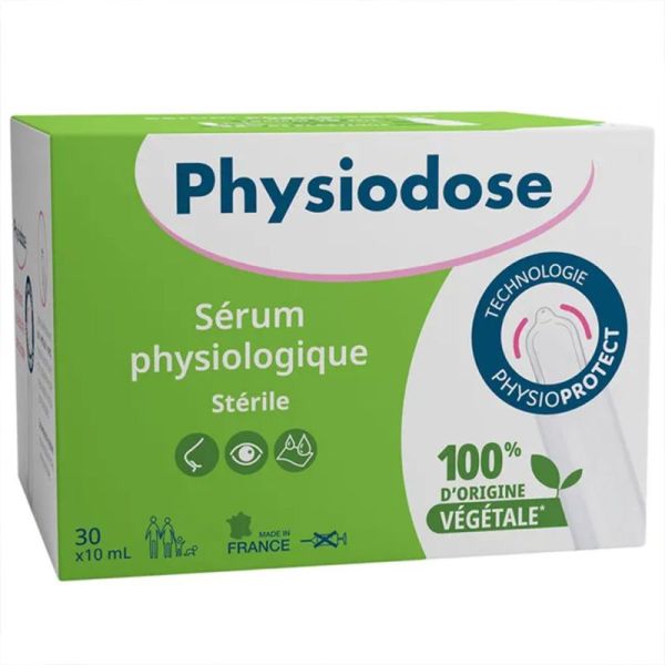 Gilbert Physiodose Sérum Physiologique Stérile 30 Unidoses 10ml – Hygiène nasale et oculaire
