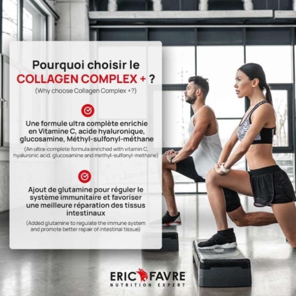 Eric Favre Collagen Complex+ - Saveur Pêche - Mobilité, Peau & Cartilage - 300g
