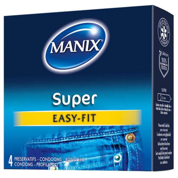 Manix Super - Boîte de 4 Préservatifs Masculin