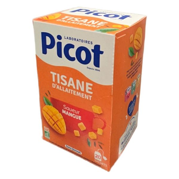 Picot Tisane d'Allaitement - 20 sachets - Saveur Mangue - Favorise la lactation