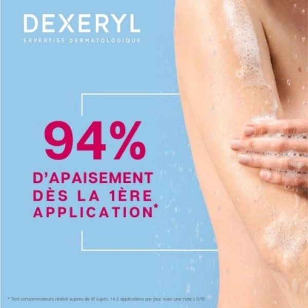 Dexeryl Gel douche hydratant apaisant 500 ml - Nettoie en douceur et apaise les peaux sèches à très sèches