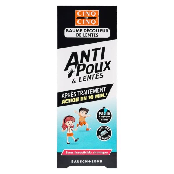 Cinq sur Cinq Baume Décolleur de Lentes avec Peigne Offert - 60 ml