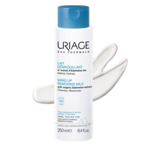 Uriage Lait Démaquillant 250 ml - Démaquille et renforce la défense naturelle de la peau