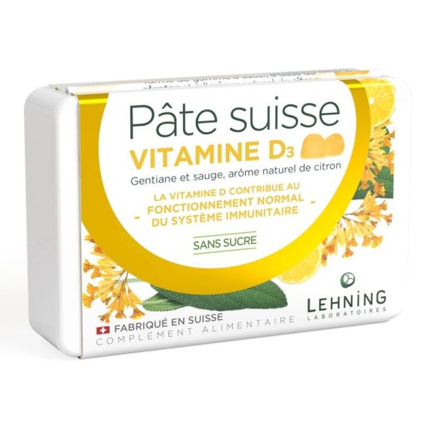 Pâte Suisse Vitamine D3 Système Immunitaire - 40 Gommes