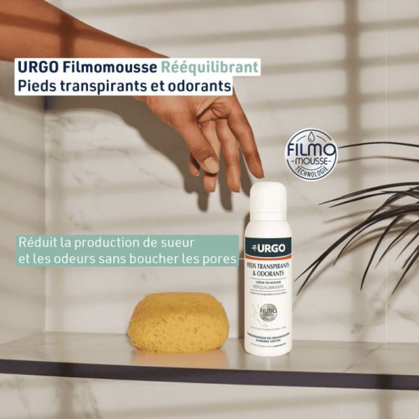 URGO Filomousse Crème Mousse Rééquilibrante Pieds Transpirants - 125ml
