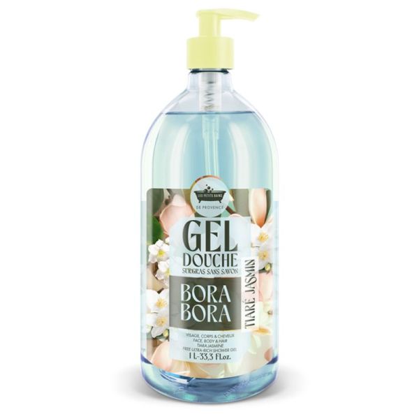 Les Petits Bains De Provence Gel Douche Bora Bora Tiaré Jasmin 1L – Évasion et douceur
