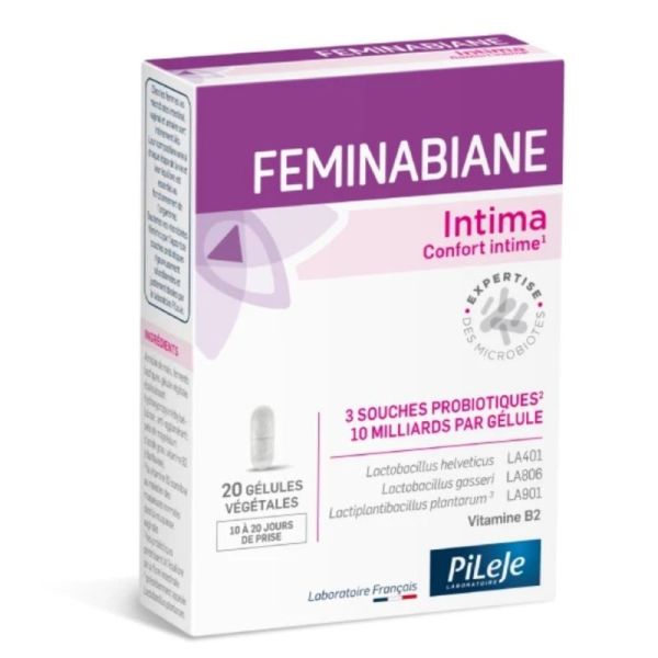 PiLeJe Feminabiane Intima  Offre Spéciale 2X20 gélules - Confort et équilibre de la flore intime