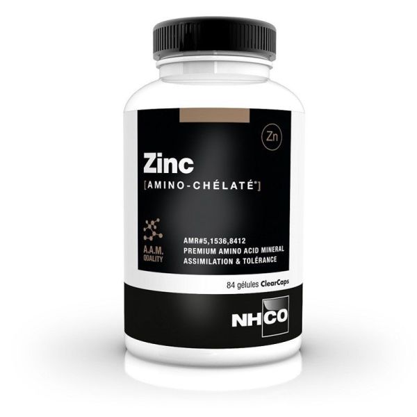 NHCO Zinc Bisglycinate 84 gélules Amino-chélaté - Immunité, peau, cheveux, système immunitaire