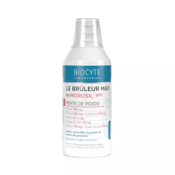 Biocyte Le Brûleur Max au Morosil - Saveur Cerise - Brûle Graisse & Contrôle du Poids - 500ml