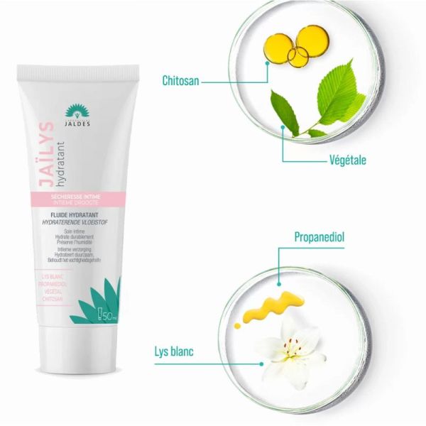 Jaldes Jaïlys Hydratant Fluide 50 ml - Sécheresse intime, hydrate et apaise durablement