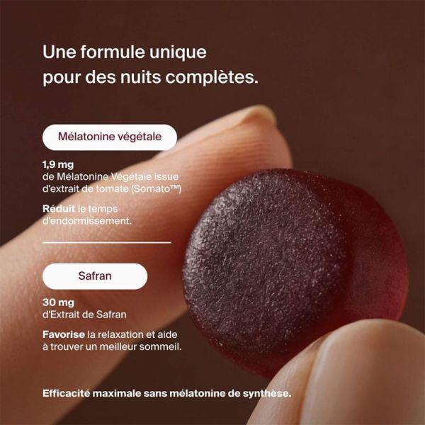 Naali Dream Gummies Sommeil 60 gommes Cerise – Mélatonine végétale et safran