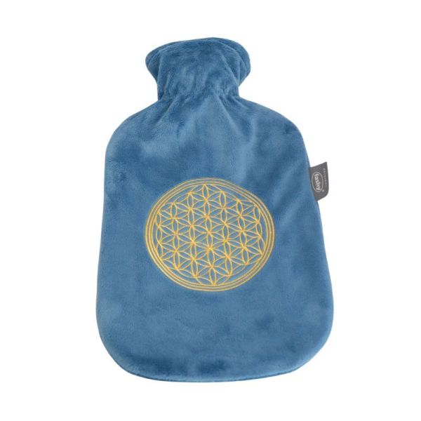 Soframar Fashy Bouillotte à Eau Déhoussable Velours Brodé Mandala