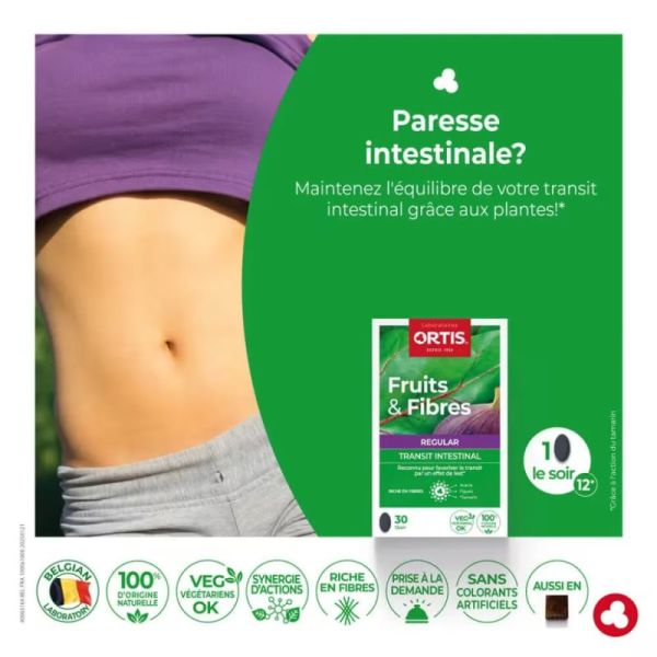Ortis Fruits & Fibres Regular - 45 Comprimés