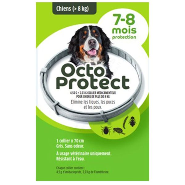 Elanco Octoprotect Collier Médicamenteux 70 cm - protection antiparasitaire 8 mois pour grand chien