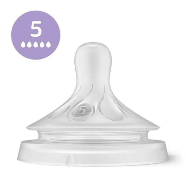 Philips Avent Tétine Natural Response Lot de 3 – débits évolutifs anti-coliques