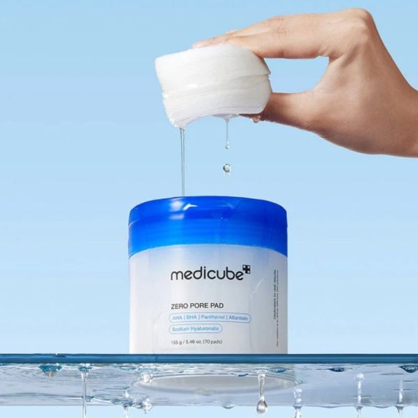 Medicube Zero Pore Pad 2.0 155g (70 unités) - Compresses toniques exfoliantes et resserrantes de pores