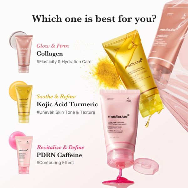Medicube Masque de Nuit Acide Kojique et Curcuma 75ml – Éclat et anti-taches