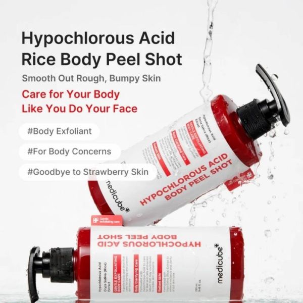 Medicube Hypochlorous Acid Body Peel Shot 280 ml - Soin exfoliant corporel purifiant