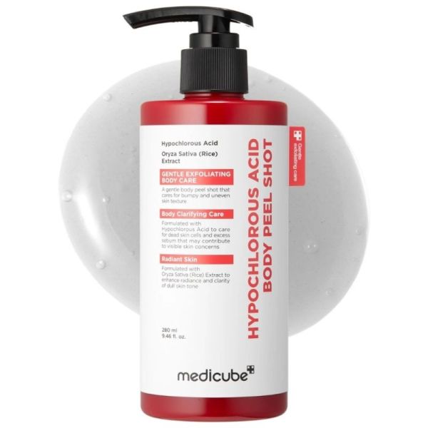Medicube Hypochlorous Acid Body Peel Shot 280 ml - Soin exfoliant corporel purifiant
