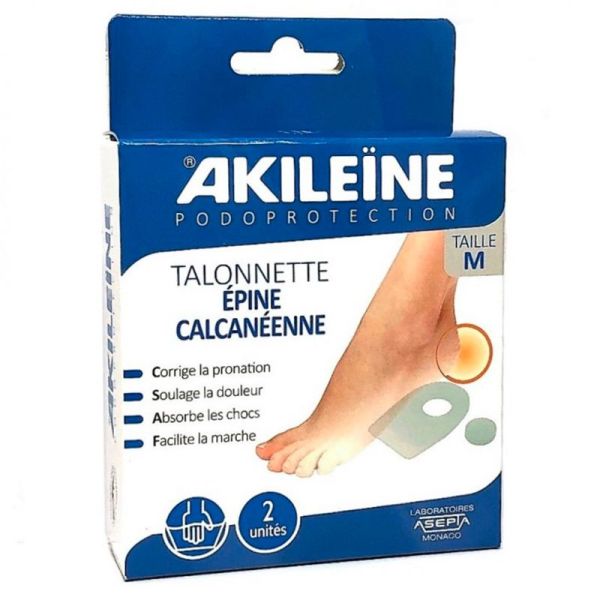 Akileïne Podoprotection Talonnette Épine Calcanéenne - 1 Paire - Taille M : 39/41 - Soulage le talon