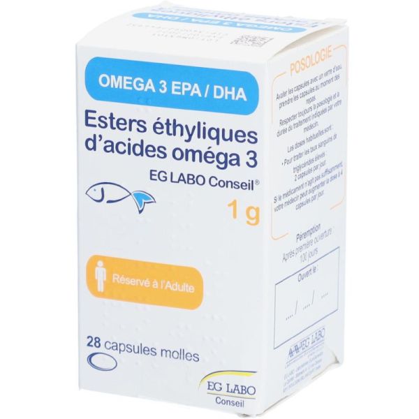 Omega 3 EG Labo Conseil 1 g – 28 capsules molles