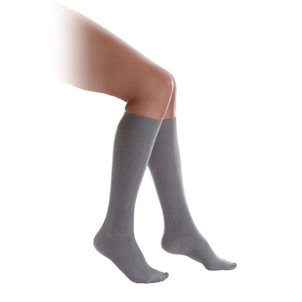 Thuasne Venoflex Fast Coton - Chaussettes de Contention - Femme - Taille 2 - Normal - Gris